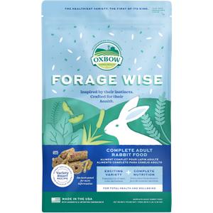 Oxbow Forage Wise Adult Rabbit Food, Bunny Food, Foraging Pellet Mix, 4 lb | Adult Rabbit Pellets, Foraging Mix With Timothy Hay, Vitamins & Minerals, Prevents Selective Feeding, Made in USA (EXP 12/22/27)