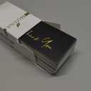 Thank You Cards 100 Pack  3.5x2 Black Cards with Gold Hot Foil  Ultra Thick 350 GSM Premium Thank You Inserts for Small Business Packaging & Wedding Gifts  Blank White Back