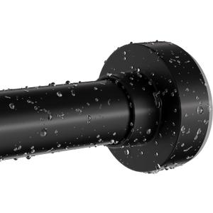Black Shower Curtain Rod 34-82 Inches(2.8-6.8ft) Never Rust Adjustable Shower Rod Spring Tension Non Slip No Drilling Shower Rods for Bathroom Garland Window
