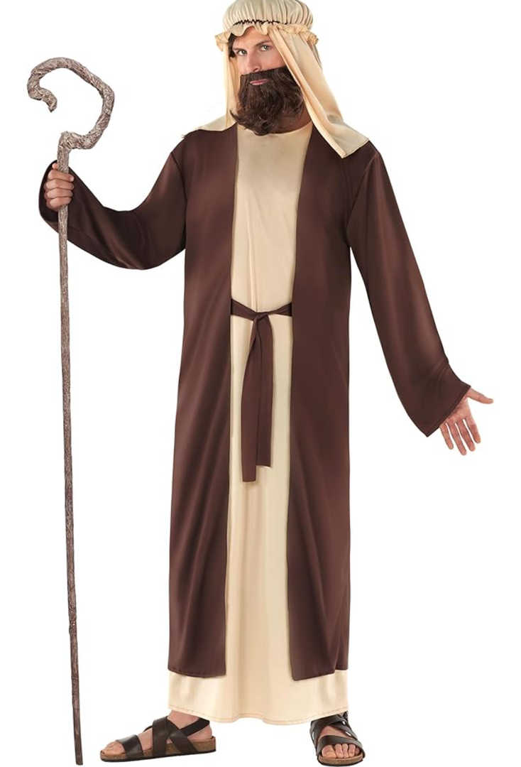 Morph Joseph Costume Men Biblical Nativity Costume Adult Shepherd Jesus Bible Outfit for Religious Events, M