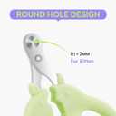 3 x Cat Nail Clippers with Nail File, Kitten Claw Nail Clippers for Trimming, Stainless Steel Pet Bearded Nail Clippers Tool for Dragon, Guinea Pig, Rabbits, Birds, Ferret Small Breed Animals(Green)