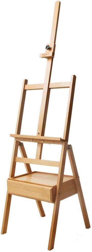 Mont Marte Signature Box Floor Easel, Beech Wood 43.5 x 44 x 150 cm (LxWxH), 17.13 x 17.32 x 59.1", 17.13 x 17.32 x 75.6 inches