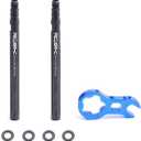PacPack of 2 pcs Bike Bicycle Tubeless Presta Valve Extender Extension with Core Wrench, 45mm 80mm (integrated-80mm)