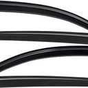 Lightronic Extra Durable Outside Mount Auto Vent Window Visor, Fits 2011-2016 Kia Sportage, UV Protection Rain Guard, Smoke Original Wind Deflector, No-Drill Easy Install, 4-Pcs