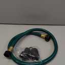 Garden Hose Leakproof for Gardener: 1/2 PVC Water Hoses with GHT Fittings - 3 FT No Kink and Flexible for Outdoor (Green)