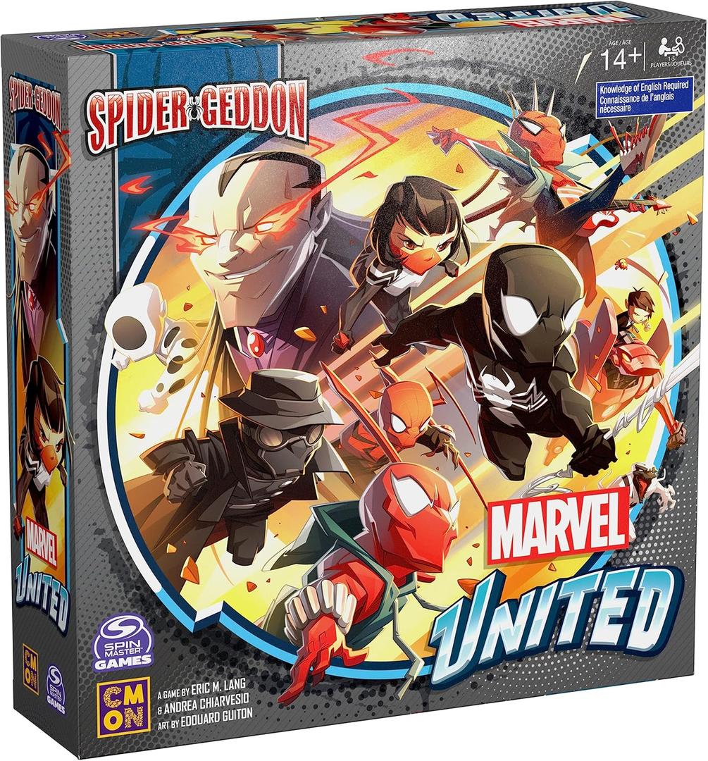 Spin Master Games, Marvel United: Spider-Geddon, Strategy Board Game, Collectible Spider Man Figurines, Easter Gift, 1-4 Players, for Ages 14 & Up