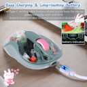 Elec Space Cute Wireless USB C Mouse - Bluetooth Triple Mode Rechargeable Cartoon Mouse for Laptops, iPads & MacBook Air/Pro - Silent Operation, Portable Design, Unique Magnetic Character (Green)