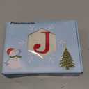 Christmas Stockings with Initials,20 Inches Large Knit Embroidered Letter Christmas Stocking,Monogram Christmas Stocking for Famliy Holiday and Xmas Tree Fireplace (Letter J)