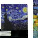 Artistic Coasters Square Leather Drinks Coaster Set with Holder for Coffee Table Bar Home Decor 4 Inches Set of 6 (One Size)