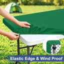 homing Rectangle Table Cloth Cover, Waterproof Polyester Elastic Fitted Tablecloth, Washable Table Protector for Picnic, Camping, Outdoor (Hunter Green, 24" x 36")
