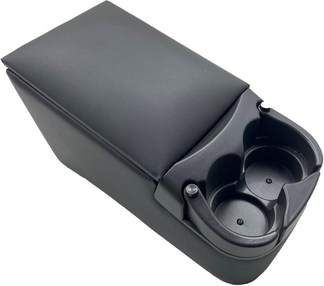 Universal Truck Bench Seat Console with Cup Holders, Grey