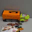 Dinosaur Carrier Truck Race Track Toys for Kids 3-5, Large Toy Cars Track Set with 8 Small Dinosaur Cars, T-Rex Transport Carrier, Christmas Birthday Gifts for 3 4 5 6 7 Year Old Toddler Boys Girls