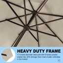 Eurmax USA 10-Year-Non-Fading 10FT 3-Tier Outdoor Patio Market Umbrella,UPF50+ UV Resistant,Heavy Duty Commercial Grade,Crank Lift Design,Windproof Vented Top for Garden,Pool,Deck,Antique Beige