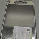 Stainless Steel Cutting Board for Kitchen, Scratch Resistant Mesh Design, Reversible 304 Stainless Steel & Wheat Straw, Non Toxic Chopping Board for Meat, Dishwasher Safe, 14.4"*9.8",1Pcs Grey (Gray)