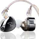 KZ Castor in Ear Monitor Headphones, HiFi Improved Bass Earphone Sound Tunable Noise Isolating IEMs, Dual-Dynamic Driver Wired Earbuds, 2PIN-C Detachable Cable for Singers Musicians