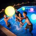 Pool Toys - 16" Light Up Beach Ball, 1/2/4 Pack Glow in The Dark Balls with 8 LED Modes, Pool Games for Adults, Teens and Kids, LED Ball for Outdoor or Indoor Activities