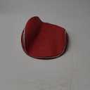 Homaxy Round Faux Leather Placemats and Coasters, Washable Dual-Side Table Mats, Wipeable Heat-Resistant Dining Place Mats for Outdoor and Indoor, Set of 6, Diameter 13 and 3.93 inch, Red