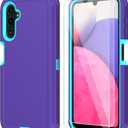 ONOLA Compatible with Samsung Galaxy A14 5G Case with HD Screen Protector, Heavy Duty Shockproof & Dropproof 3-Layer Cover Phone Case for Samsung A14,Purple SkyBlue