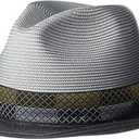 Stetson Mens Fedoras Fedora, 7 3/4, Black/Grey