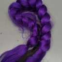 Long Purple Braid Cosplay Hair Extensions Synthetic Fiber Box Braiding Hair 26 INCH Easy Clip in Ponytail for Cosplay Halloween Costume
