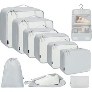 BAGAIL 6 Set/8 Set/10 Set Packing Cubes Various Sizes Packing Organizer for Travel Accessories Luggage Carry On Suitcase