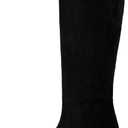 Modatope Knee High Boots Women Square Toe Kitten Heel Tall Boots Womens Fashion Long Boots (7.5, Suede Black)