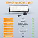 140w 18000lm Plug in Garage Light,2Pack Led Shop Lights,Shop Lighting For Workshop,IP66 Waterproof Work Lights ,4.92ft Power Cord,Switch On/Off,6500k Super Bright Outdoor Flood Light For Warehouse