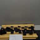 Smuxee Natural Bamboo Luggage Rack Pack of 2, Foldable Suitcase Stand with Storage Shelf, Easily Assembled Luggage Stand with 5 Nylon Straps for Guest Room Bedroom Hotel