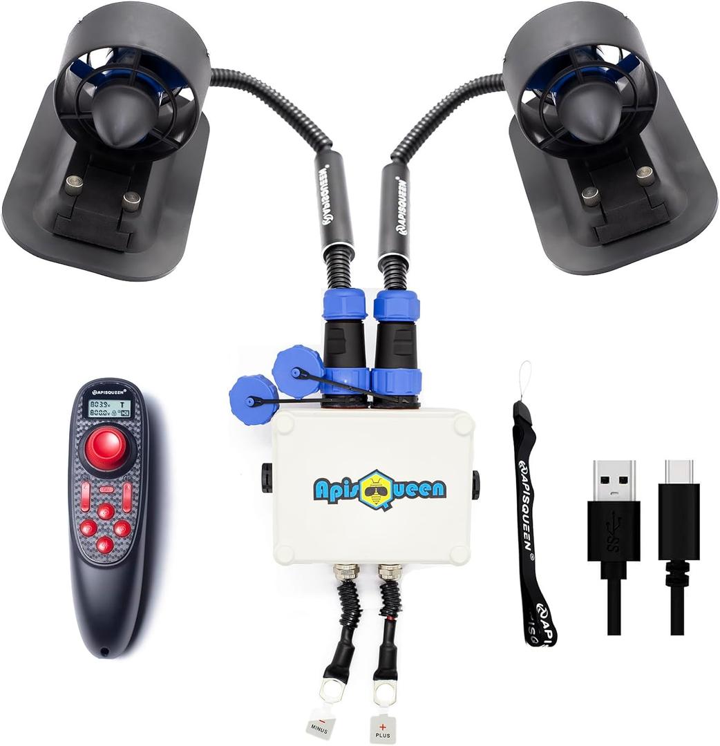 12-16V Underwater Thruster U2 Set,Total Thrust 7.5LBS,Can Push 220.5LBS,1-3km/h Speed, Brushless Motor For Fishing Boats ROVs