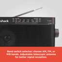 RadioShack Portable AM/FM Radio with Weather Band and Handle 1202273