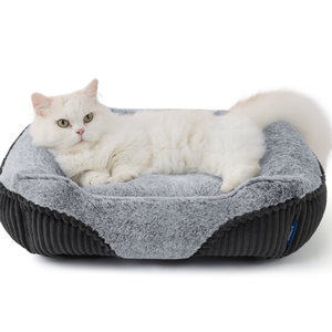 Bedsure Cozy  Rectangle Pet Bed, Gray