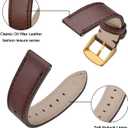 ANNEFIT Watch Band 17m - Classic Oil Wax Leather Quick Release Watch Strap for Men Women, Brown