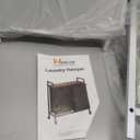 WOWLIVE Double Laundry Hamper with Lid,Rolling Laundry Basket Organizer with Wheels, IronMade Laundry Sorter with Top Shelf and 2 Removable Bags,Large Clothes Storage for Room,White