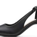 Clarks Women's Kataleyna Rae (6.5 Wide, Black Leather)