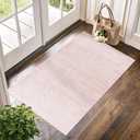 Small Rugs for Bedroom,Boho Abstract Modern Washable Non Slip Cute Area Rug for Kitchen Entryway,Pink (2' x 3' (Rectangular)