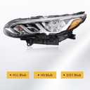 Halogen Headlights Compatible with 2020 2021 2022 Nissan Sentra S/SV Headlamp with Bulbs 260606LB0A NI2502276 (Left Driver Side)