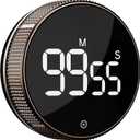 BlueSnail Kitchen Timer with LED Digital Display Smart Efficana for Home Classroom Gym Office, Volume and Brightness Adjustable Productivity Timer (Guncolor)