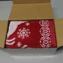 Shemilly 2pcs Christmas Hand Towels Red Elk Snowflake Jacquard Hand Towel for Bath 100% Cotton Thick Soft Bathroom Kitchen Decorative Set for Xmas Winter Holiday Decor Gift, 16 x 27 Inch