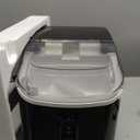 EUHOMY Nugget Ice Maker Countertop with Handle, Ready in 6 Mins, 34lbs Per Day, Removable Top Cover, Auto-Cleaning, Portable Sonic Ice Maker with Basket and Scoop, for Home/Party/RV/Camping (Black)