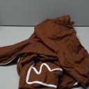 Geyoga Gingerbread Man Costume for Kids Home Clothing Christmas Gingerbread Outfit Bodysuit Hooded Unisex (10-12 Years, Brown)