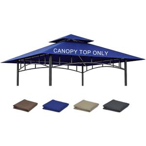 Grill Gazebo Replacement Roof, 5x8ft Outdoor BBQ Gazebo Canopy Cover, Double Tiered Grill Gazebo Replacement Roof for #L-GG001PST-F