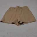 Womens Casual High Waisted Elastic Waist Wide Leg Tailored Shorts Pleated Trendy Dressy Work Trouser Shorts, M