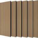TONOR 6-Pack Wood Slat Panel, Acoustic Panels for Wall, 47.2"x23.6" - 46.41sq.ft. Wooden Soundproof Wall Panels for Interior Decor and Noise Cancelling, for Studio, Home, Bedroom, Office, Oak