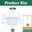Adnee 15 Pcs 6 Inch Hanging Plant Water Catcher-Clear Plastics Plant Water Catcher Tray-Hanging Plant Saucers Drip Pans for Indoor Outdoor Hanging Basket Flower Pot
