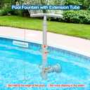 (2025 Upgrade)Pool Fountain for Above and In-Ground Pools, Dual Spray Sprinkler Fountain, with Extension Tube,Adjustable Height,360Adjustable Waterfall for Cooling & SPA Relaxation, Pool Accessories