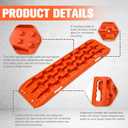 YATOINTO Off-Road Traction Boards, Recovery Boards for 4WD Mud,Sand,Snow,Rock Tracks.4X4 Pair Recovery Tracks Tire Traction Mats with 2 Straps&Storage Bag for RV Truck Jeep SUV,Orange