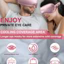 2 Packs Cooling Eye Mask and Neck Ice Pack Wrap,Hot Cold Compress Ice Pack for Neck,Cold Gel Cooling Mask for Sleep,Reusable Ice Eye Mask Cold Compress for Puffy Eyes,Pink