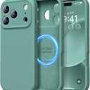 LOVE 3000 Designed for iPhone 17 Pro Case, Premium Silicone [Compatible with Magsafe][Soft Anti-Scratch Microfiber Lining] Shockproof Protective Phone Case for Men Women 6.3", Pine Green