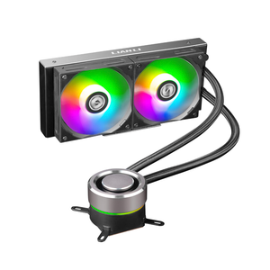 LIAN LI Galahad AIO Cooler 240mm Radiator Liquid CPU Cooler RGB All-in-One Water Cooling System, LGA1700 Bracket, AMD AM5/AM4 Intel LGA1200/115X/2011/2066 Compatible (240mm Black)
