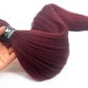 Wine Red Pre Stretched Braiding Hair Non Toxic 26 inch Long Hypoallergenic Braiding Hair Pre Stretched Knotless Box Braids Crochet Low Temperature Synthetic Hair Extensions 3 Packs
